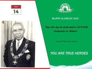 HAPPY KAMUZU DAY TO ALL WASH CHAMPIONS IN MALAWI